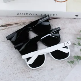 Personalised Black Bride Squad & White Bride Sunglasses