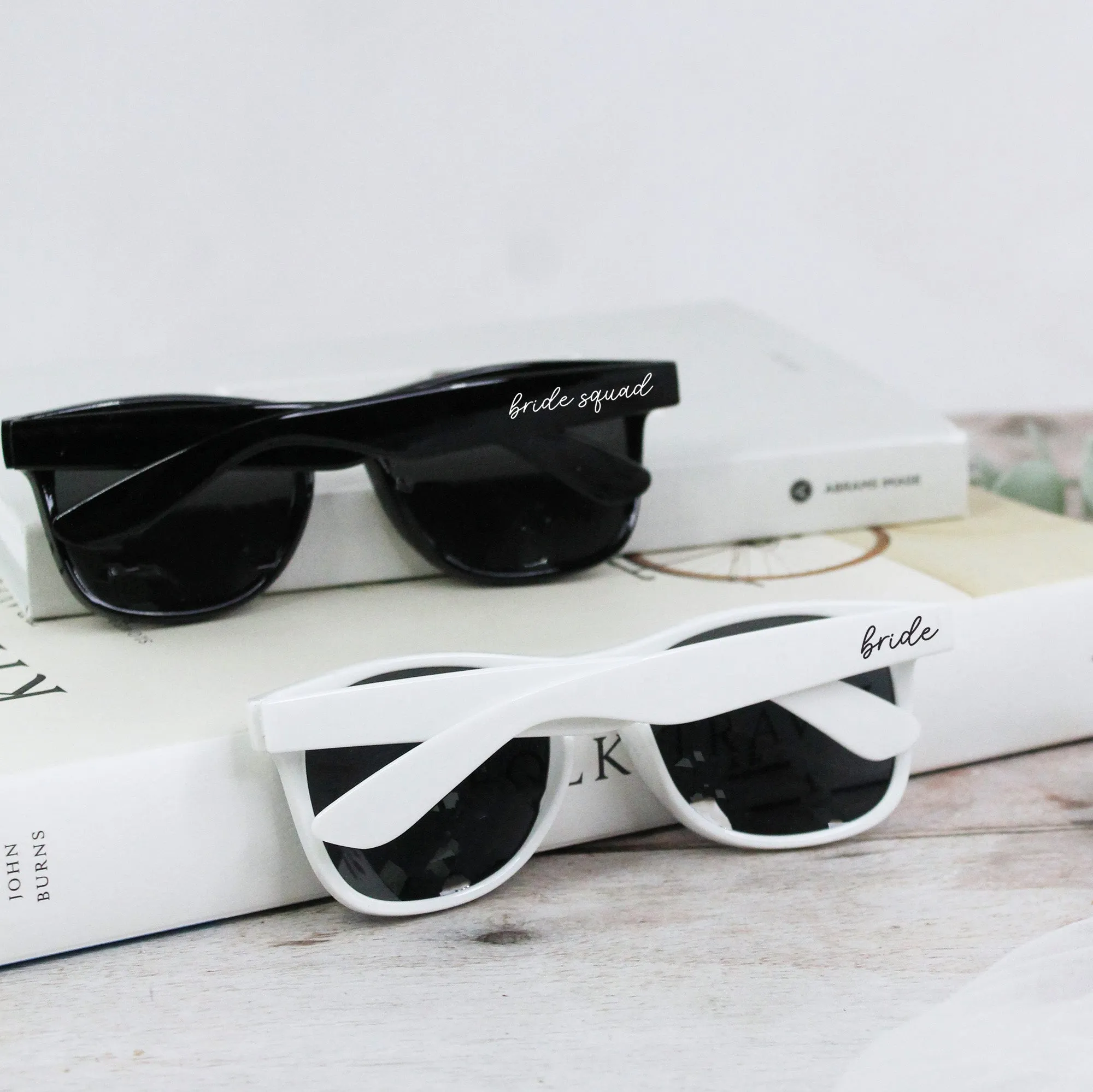 Personalised Black Bride Squad & White Bride Sunglasses