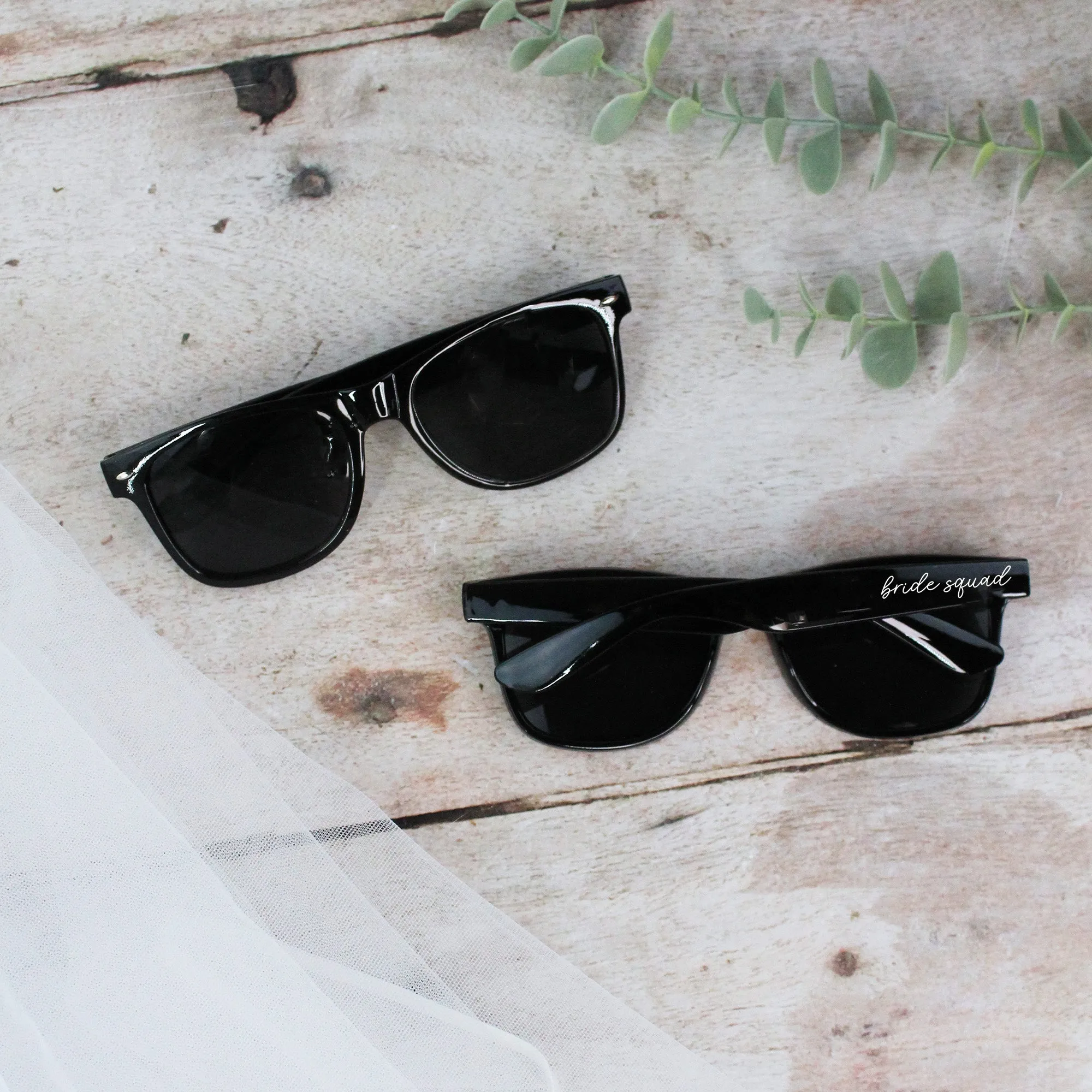 Personalised Black Bride Squad & White Bride Sunglasses
