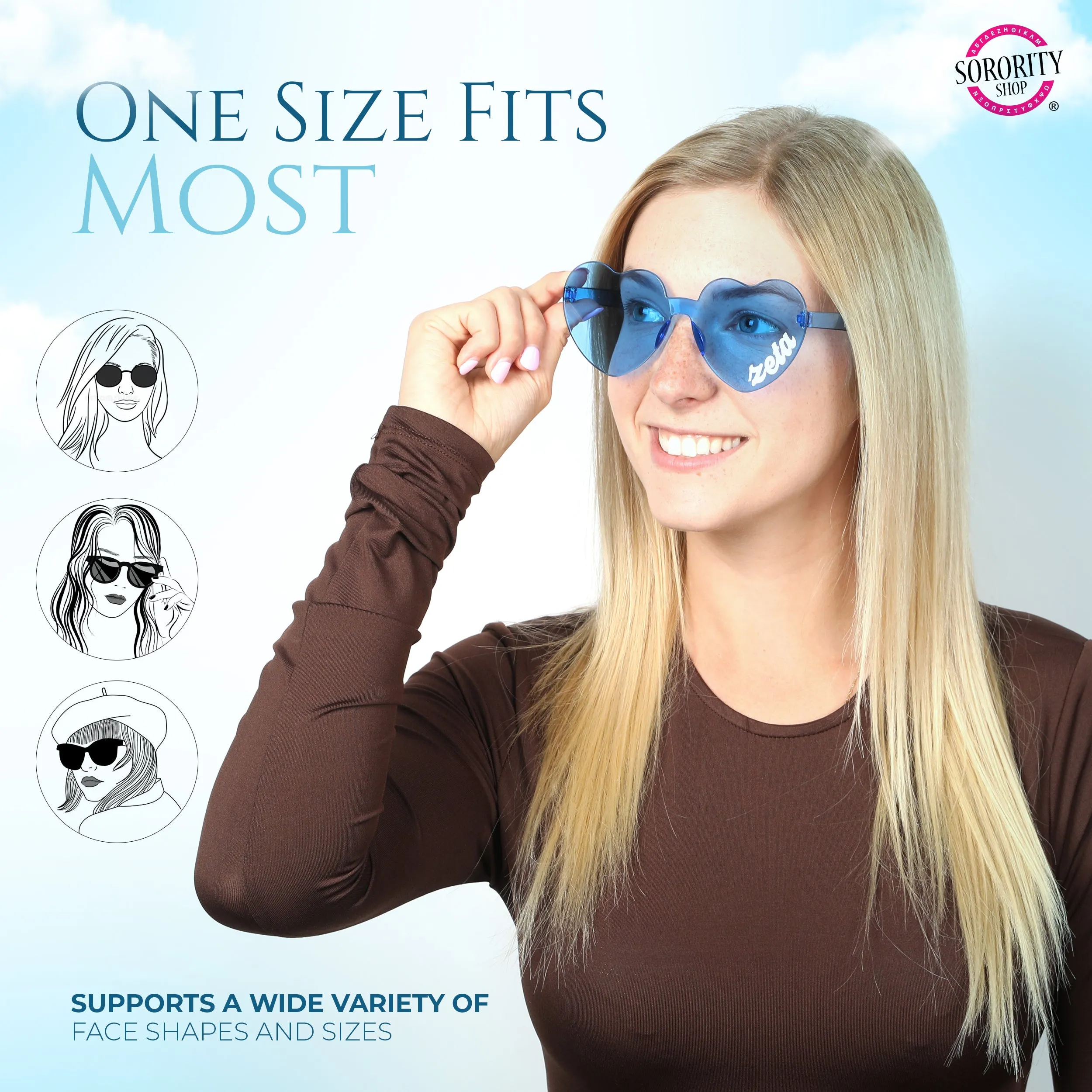 Phi Sigma Rho Sunglasses - Heart Shaped