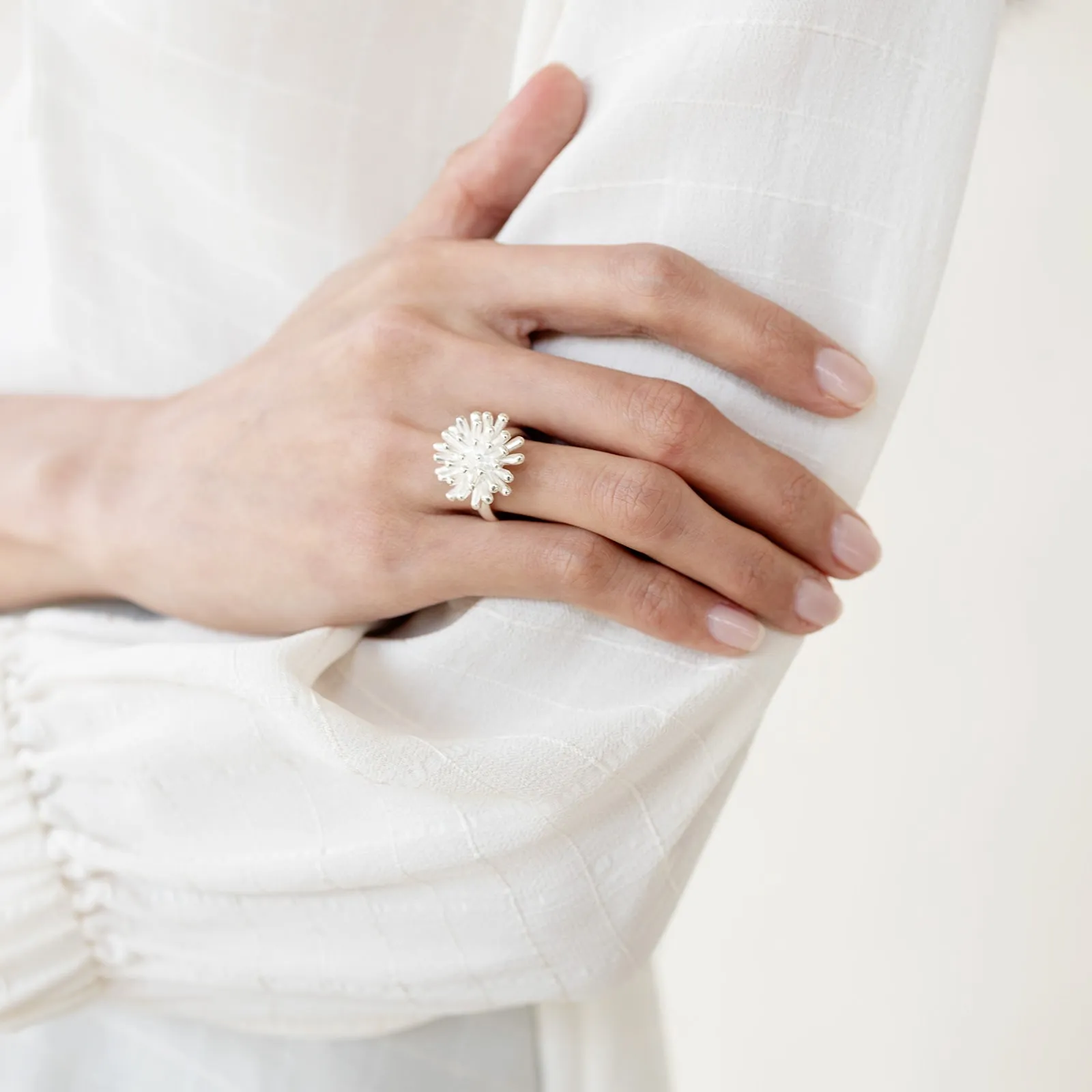 Polydora silver ring M