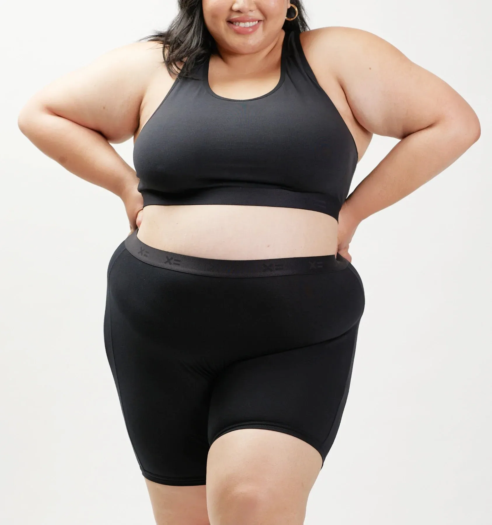Racerback Soft Bra - Charcoal Logo