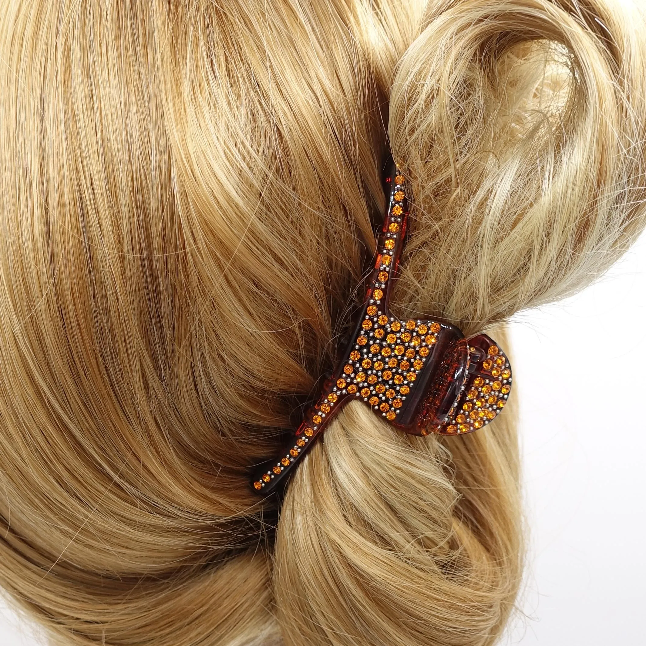 rhinestone hair claw, slim hair claw, occasion hair claw for women