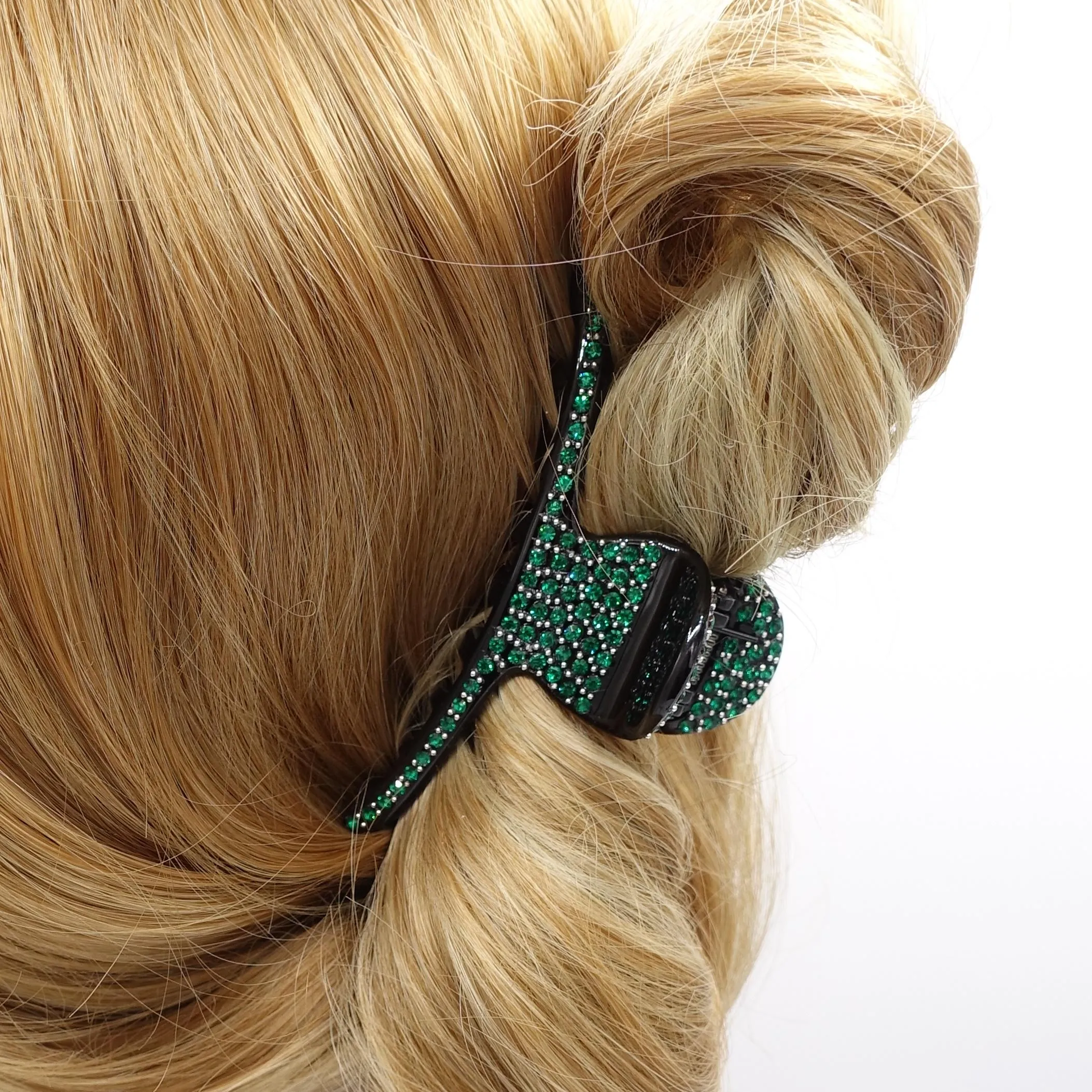 rhinestone hair claw, slim hair claw, occasion hair claw for women