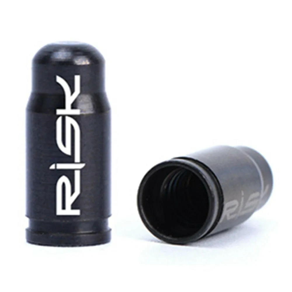 RISK 2PCS Schrader / Presta Valve Caps Ultralight Anodized Machined Titanium Alloy Bicycle Bike Tire Valve Caps Dust Covers