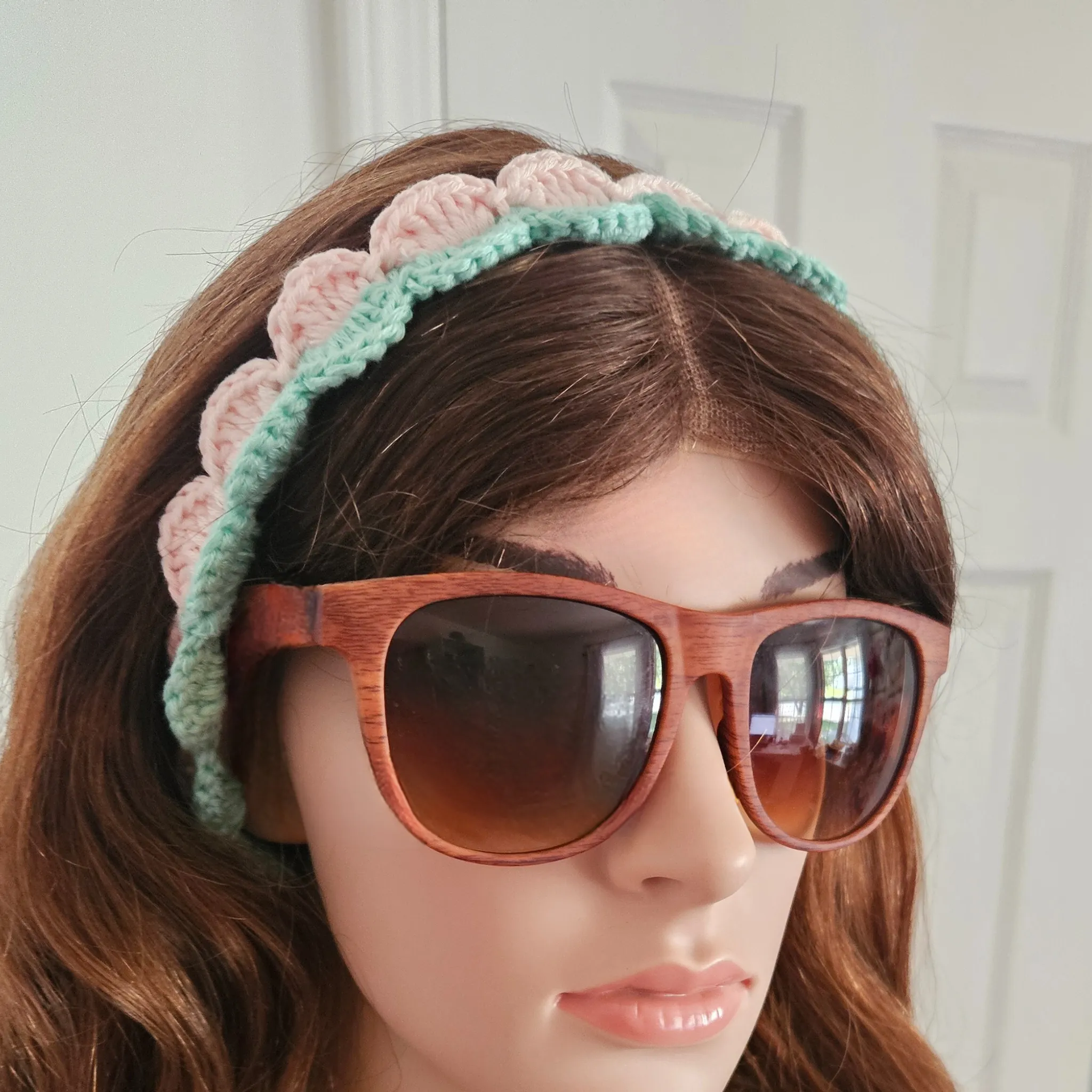 Rita Rosa Ocean Ripple-Style Handmade Crochet Tie-Back Headbands