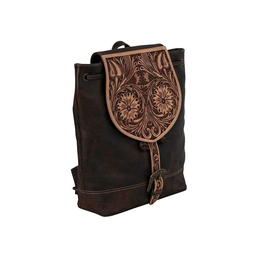 Rolling Plains Hand-Tooled Backpack Bag