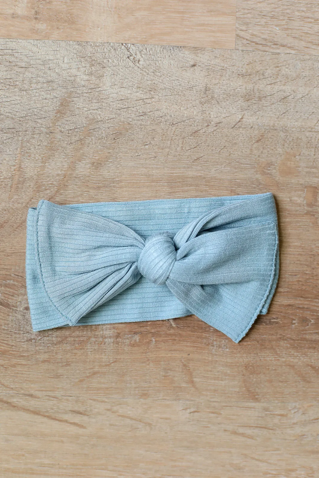 Seaspray Ribbed Solid Bamboo Bow Headband