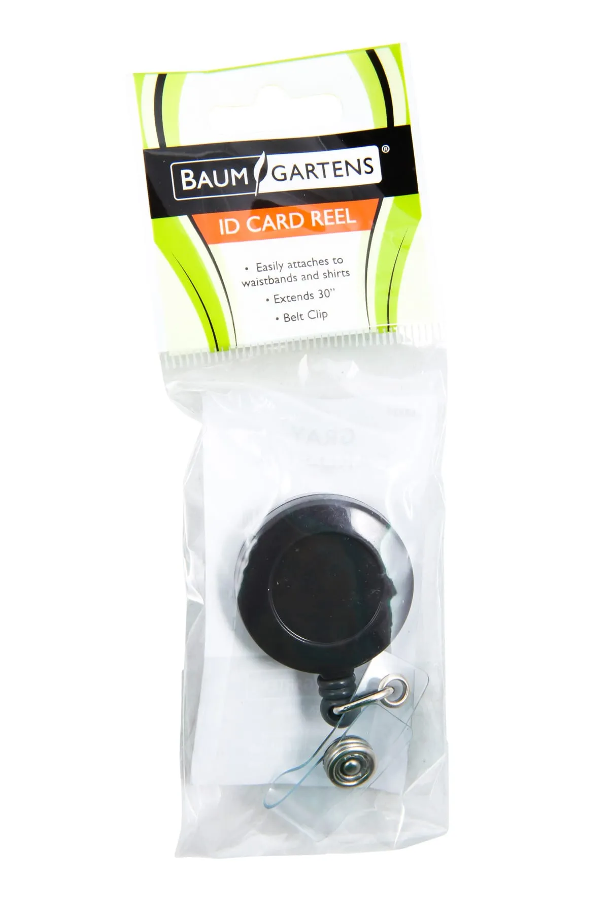 SICURIX Standard ID Badge Reel Round Swivel Spring Clip Strap GREY (68840)