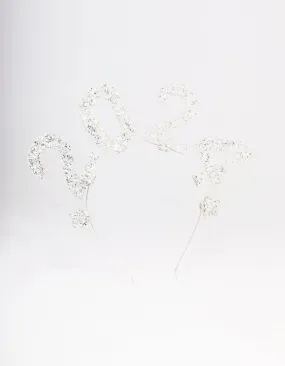 Silver Glitter 2024 New Years Headband