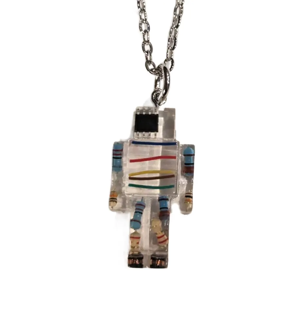 Striped Robot Necklace