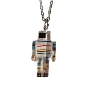 Striped Robot Necklace