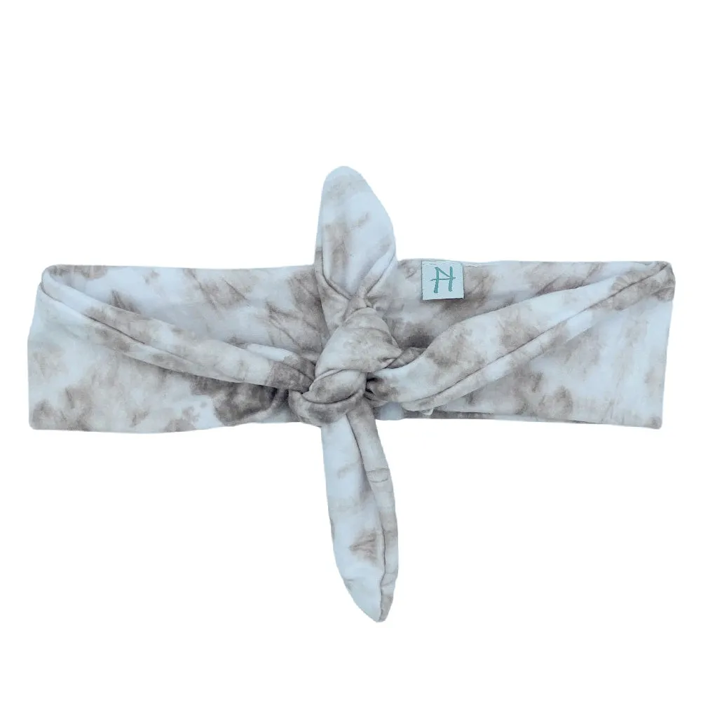 Taupe Tie Dye Knotted Headband
