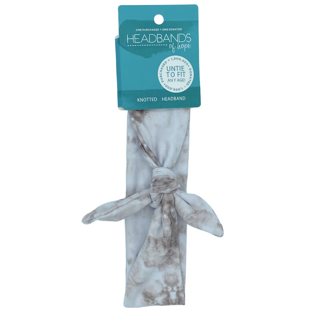 Taupe Tie Dye Knotted Headband
