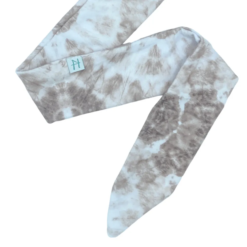 Taupe Tie Dye Knotted Headband