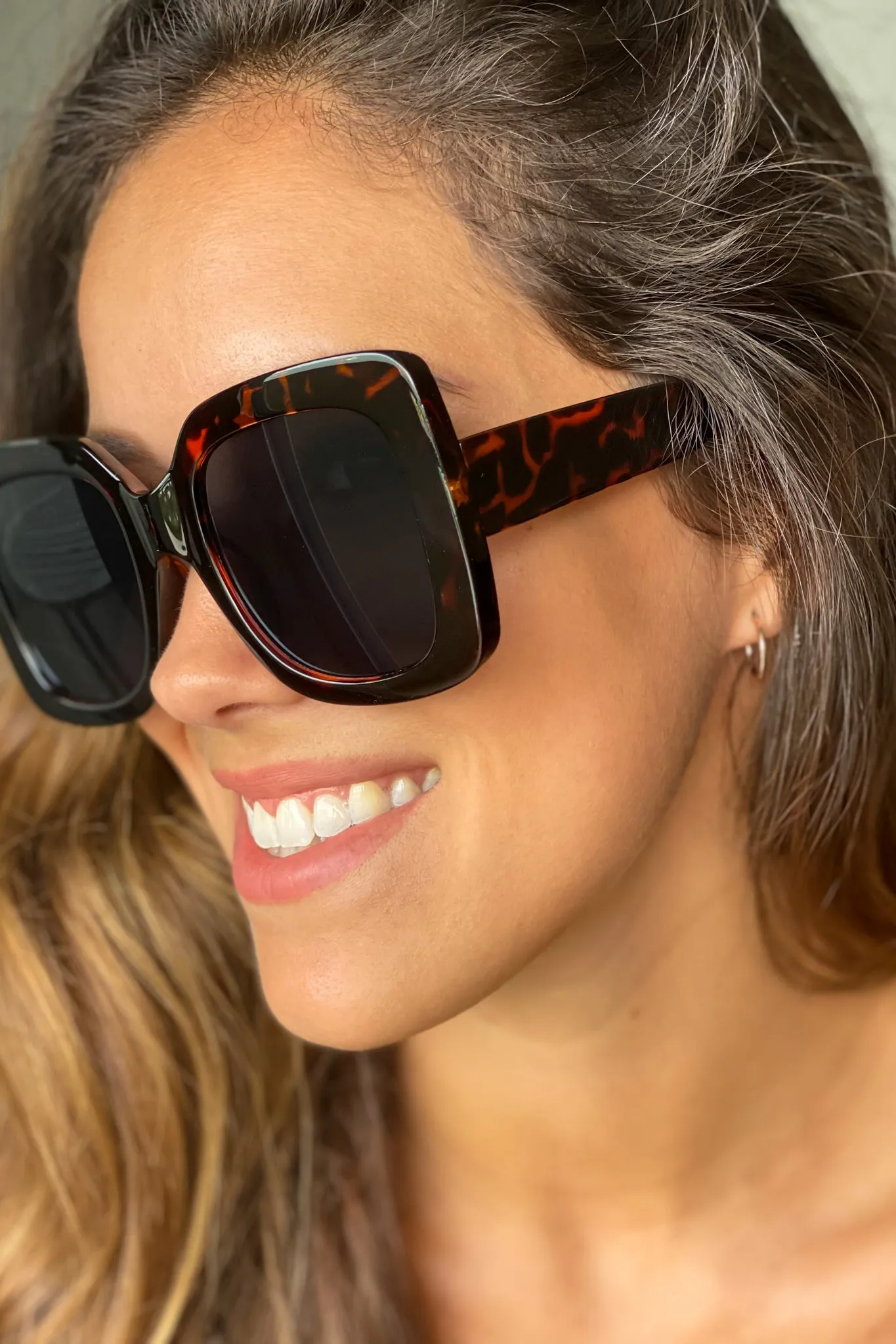 Tortoise Wide Frame Sunglasses