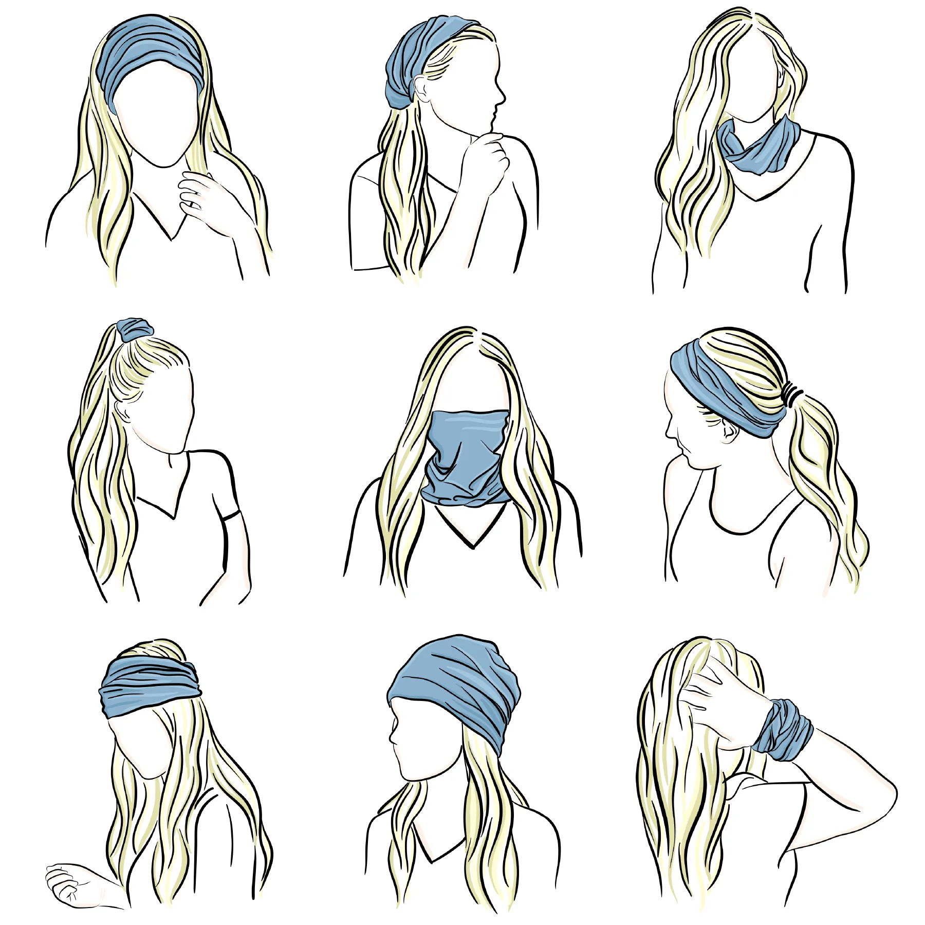 Tube Turban - Multi Tie Dye
