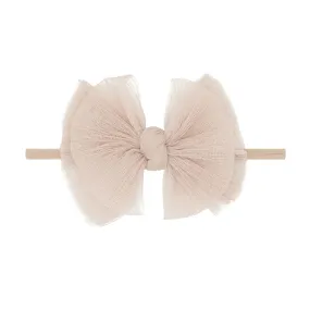 Tulle FAB Skinny Headband / Pleated Blush