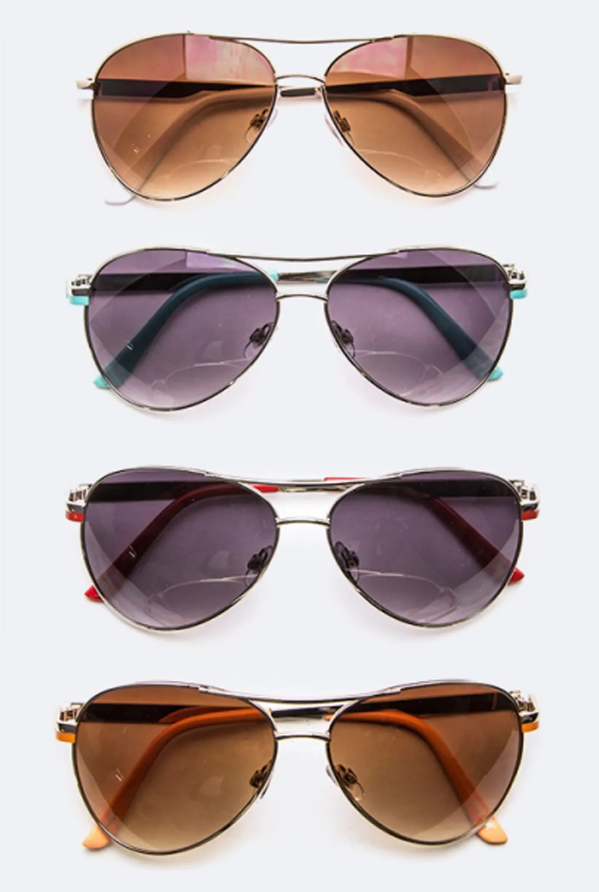 'Wanna Have Fun' Aviator Sunglasses - Red