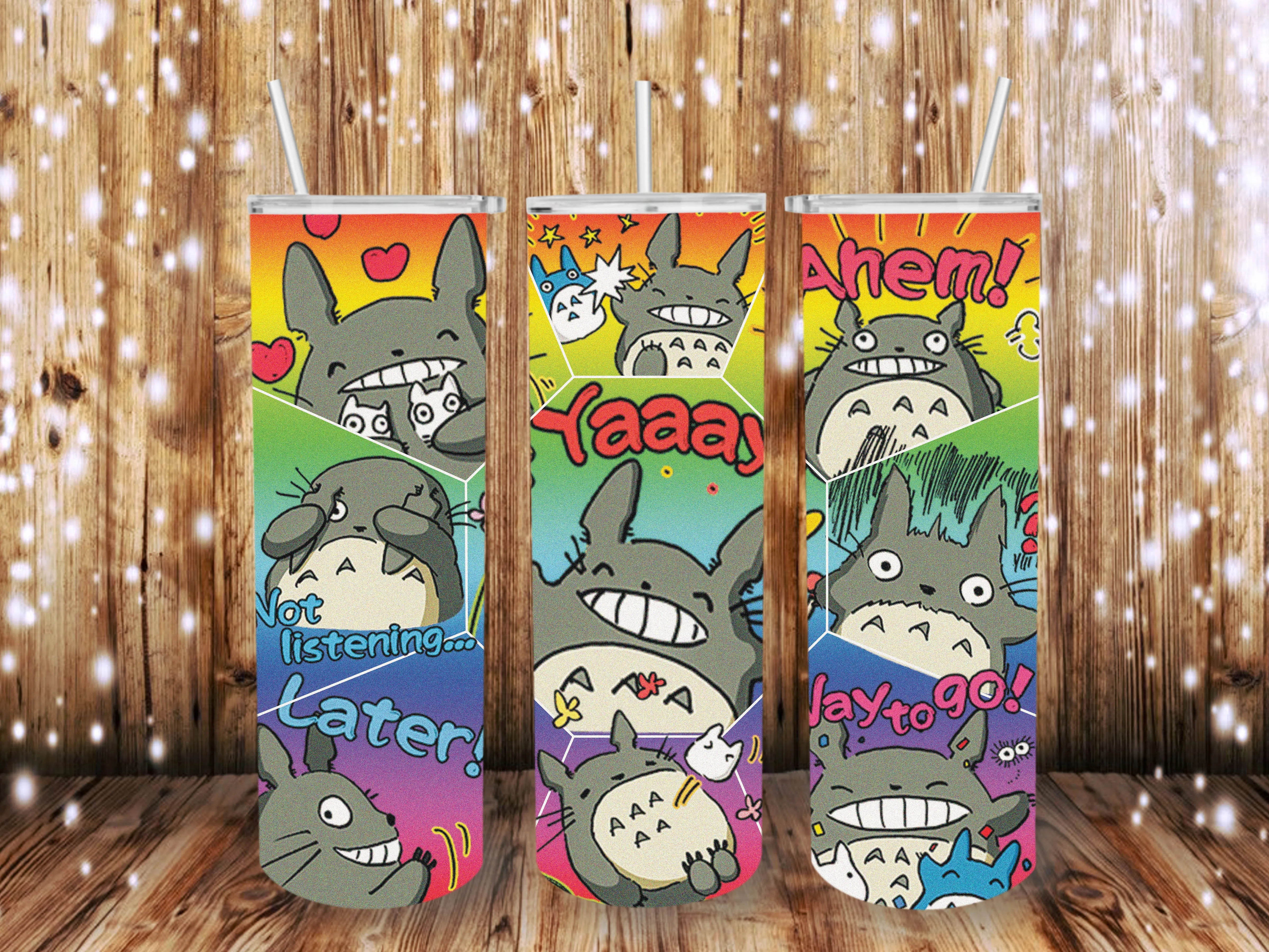 Yay Totoro Colorful 20 oz Tumblers